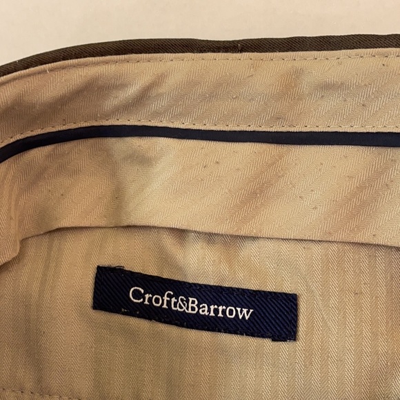 Croft & Barrow Brown Pleat Front Dress Pants 40 X 32 - Picture 8 of 10